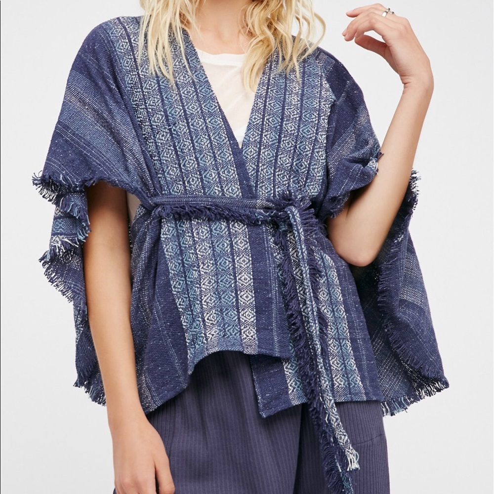 Free People Half Moon Jacquard Kimono